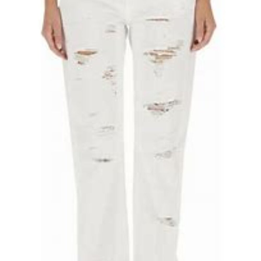Dolce and Gabbana Distressed White Jeans Size 18 NWT